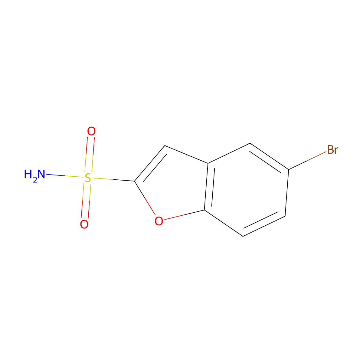 5-Bromo-1-benzofuran-2-sulfonamide molecular structure, CAS 2490418-52-3