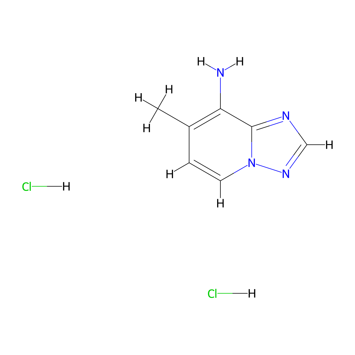 7-Methyl-[1,2,4]triazolo[1,5-a]pyridin-8-amine dihydrochloride molecular structure, CAS 2490418-56-7