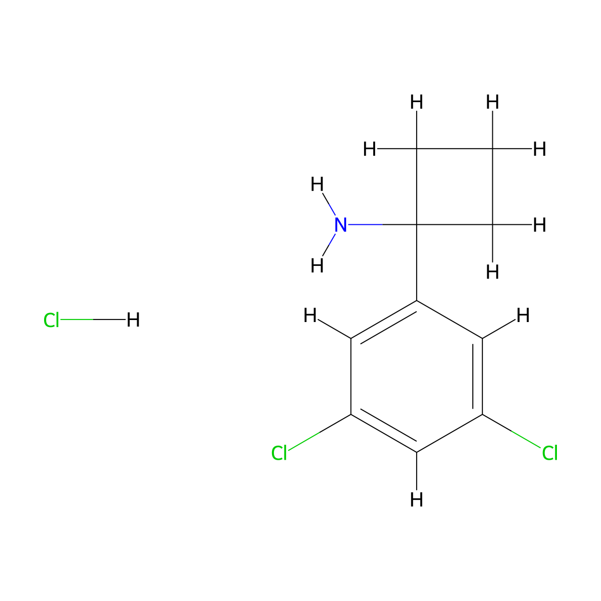 1-(3,5-Dichlorophenyl)cyclobutan-1-amine hydrochloride molecular structure, CAS 2490418-59-0