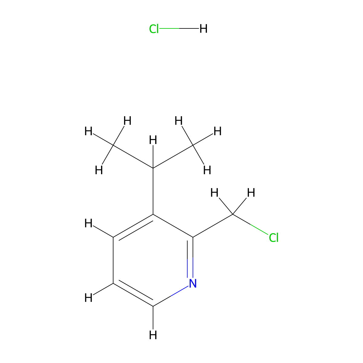 2-(Chloromethyl)-3-isopropylpyridine hydrochloride molecular structure, CAS 2490418-73-8