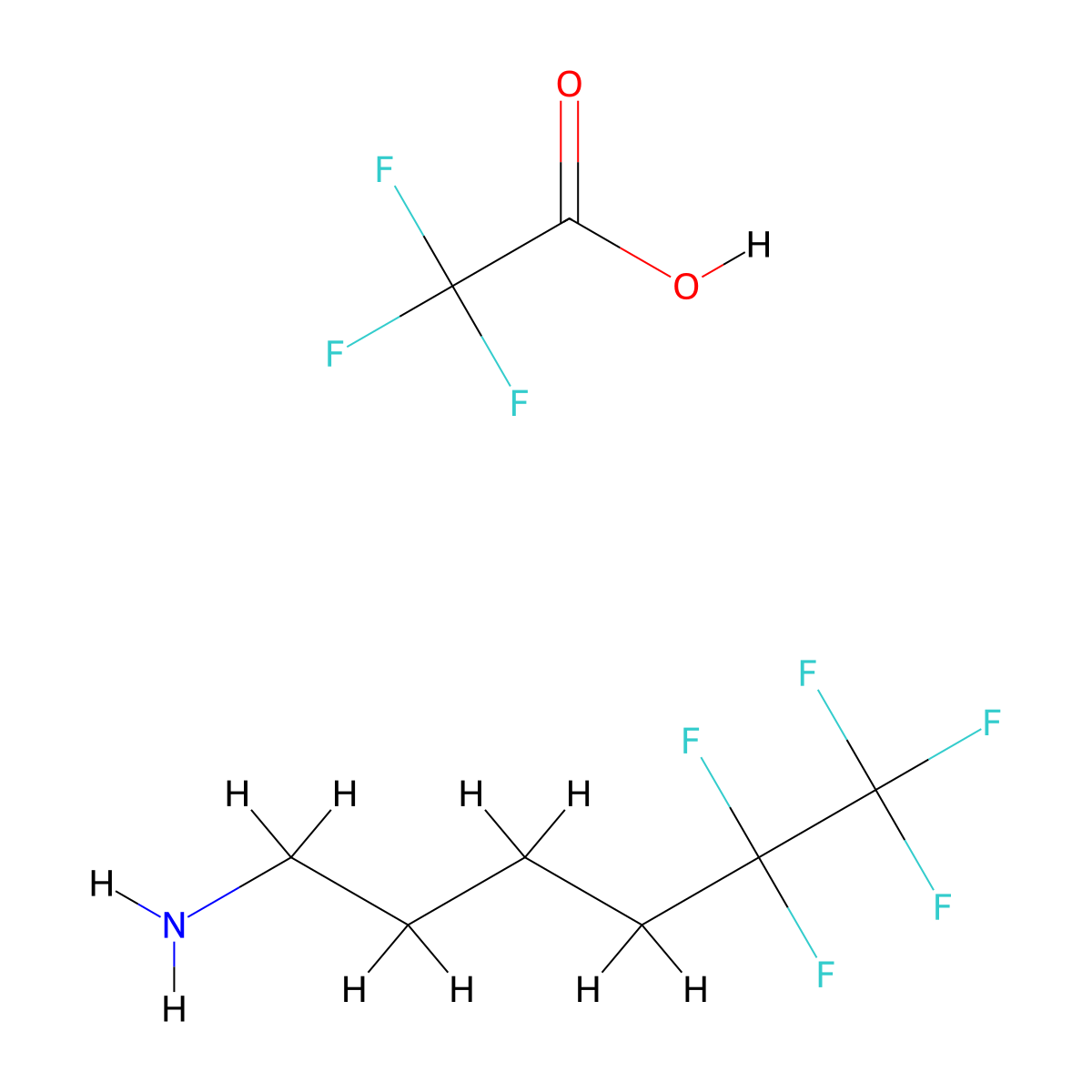 5,5,6,6,6-Pentafluorohexan-1-amine,trifluoroaceticacid molecular structure, CAS 2490420-56-7