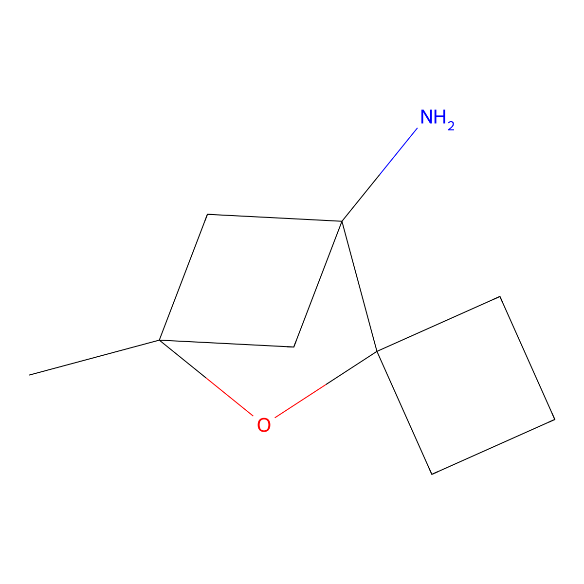 4-Methyl-3-oxaspiro[bicyclo[2.1.1]hexane-2,1'-cyclobutane]-1-amine molecular structure, CAS 2490420-57-8