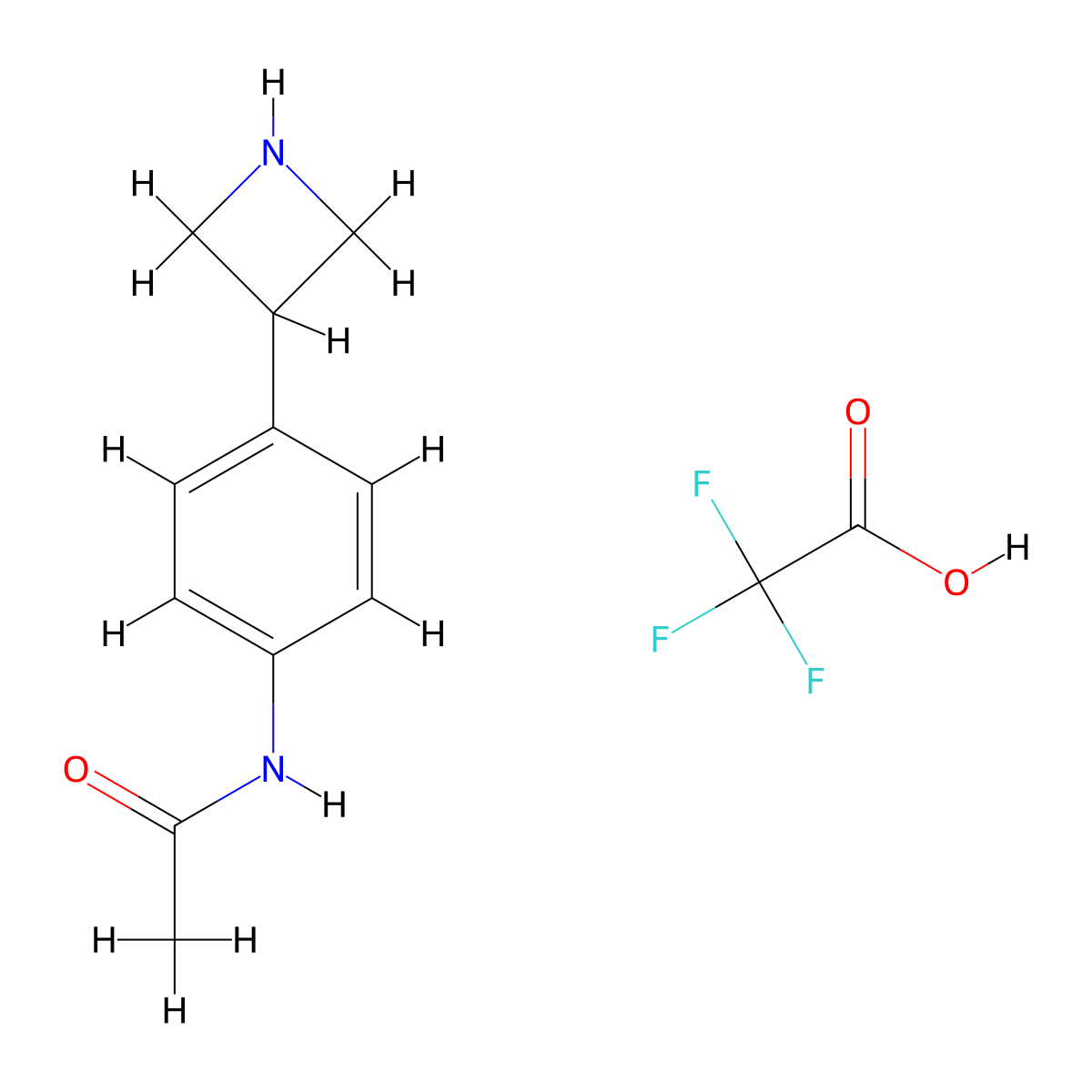 N-[4-(Azetidin-3-yl)phenyl]acetamide;2,2,2-trifluoroacetic acid molecular structure, CAS 2490420-60-3