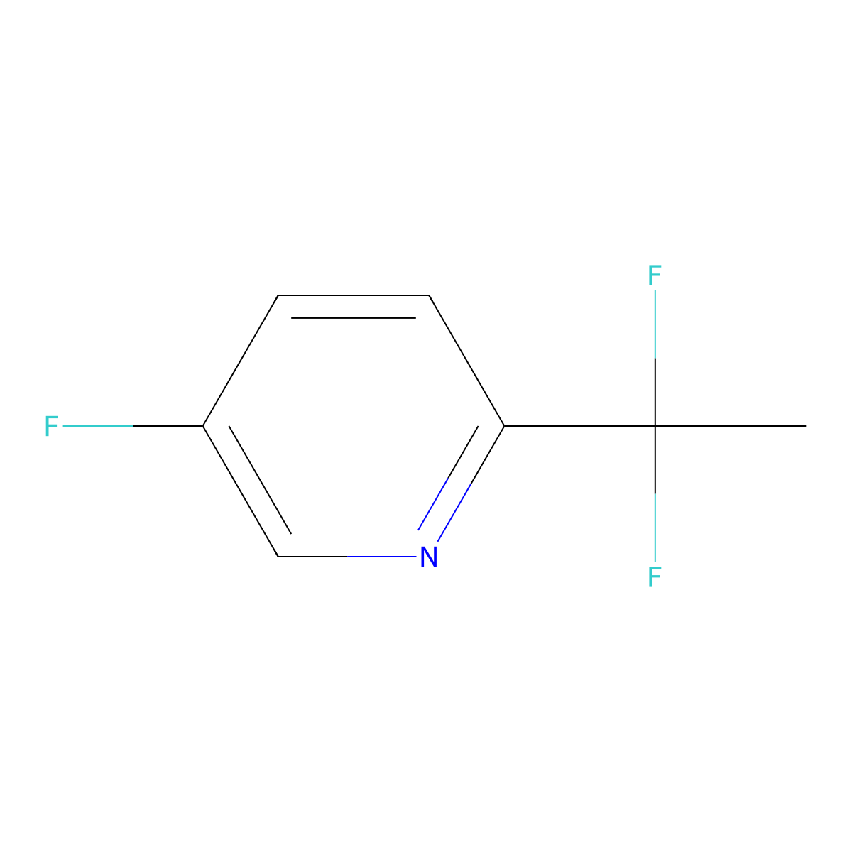 2-(1,1-Difluoroethyl)-5-fluoropyridine molecular structure, CAS 2490420-69-2