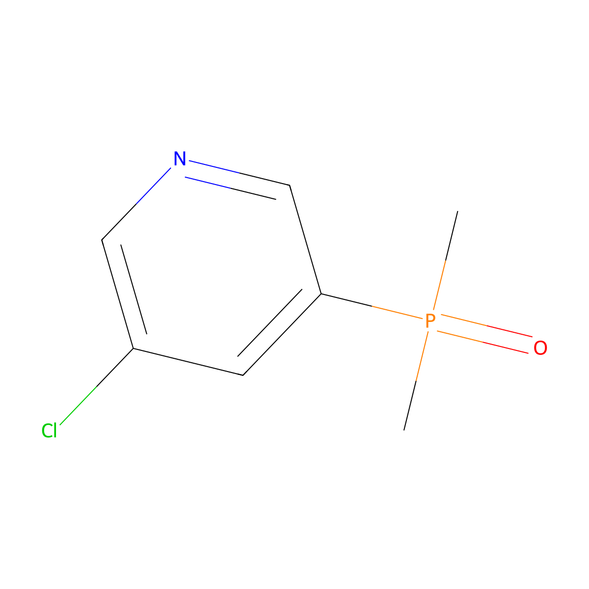 3-Chloro-5-(dimethylphosphoryl)pyridine molecular structure, CAS 2490420-74-9