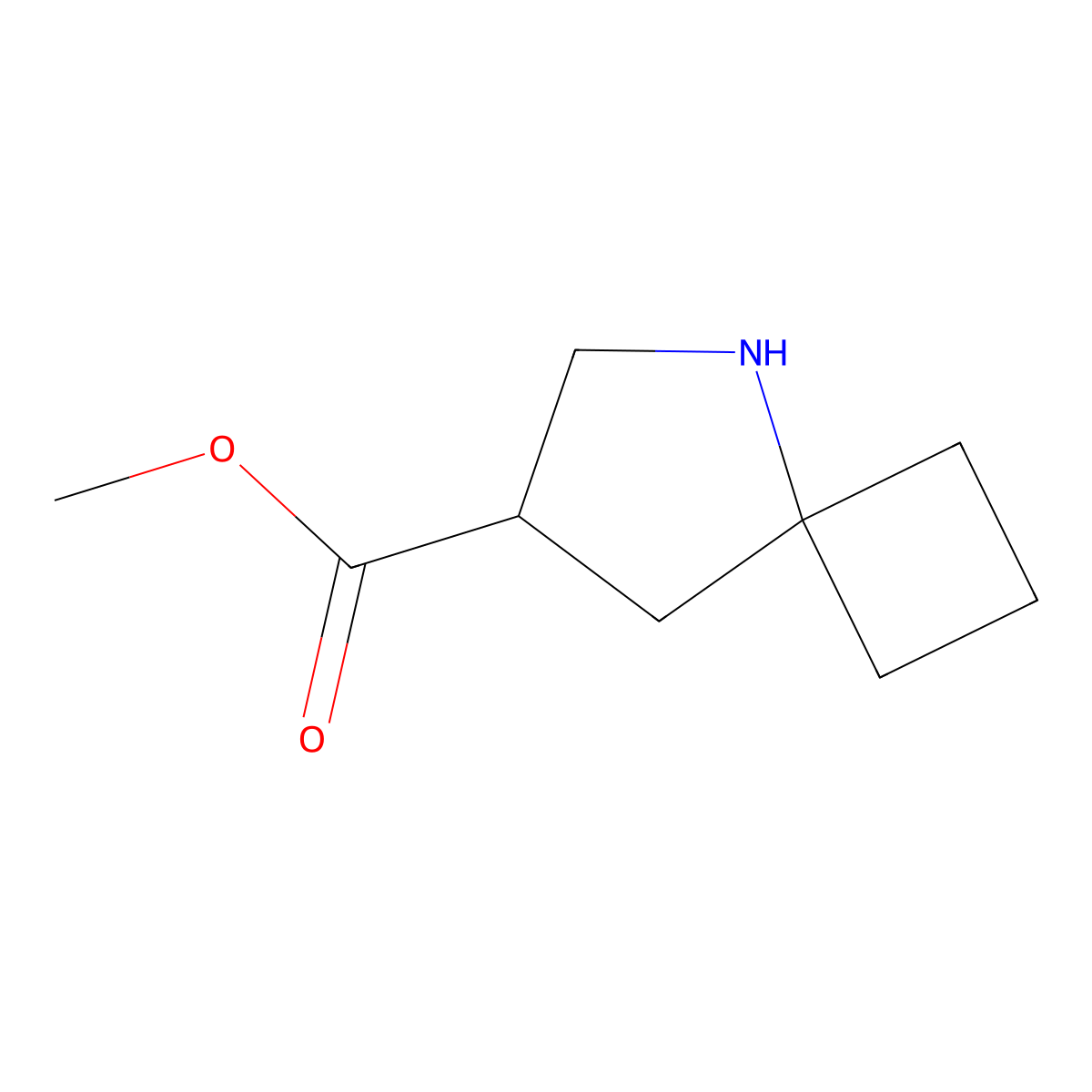 Methyl 5-azaspiro[3.4]octane-7-carboxylate molecular structure, CAS 2490426-38-3