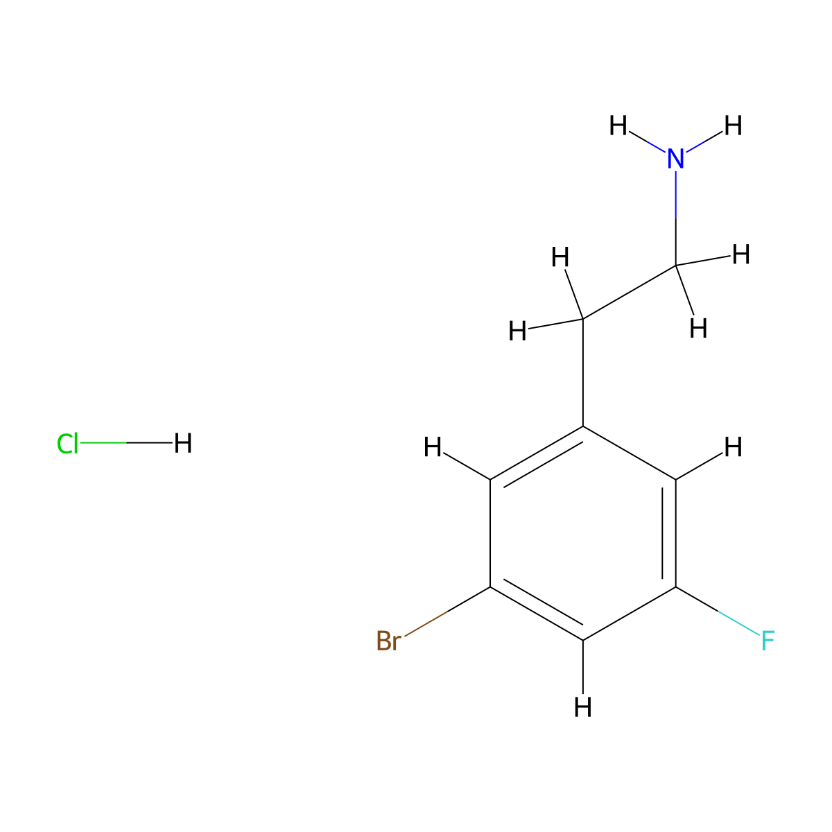 2-(3-Bromo-5-fluorophenyl)ethan-1-amine hydrochloride molecular structure, CAS 2490426-44-1