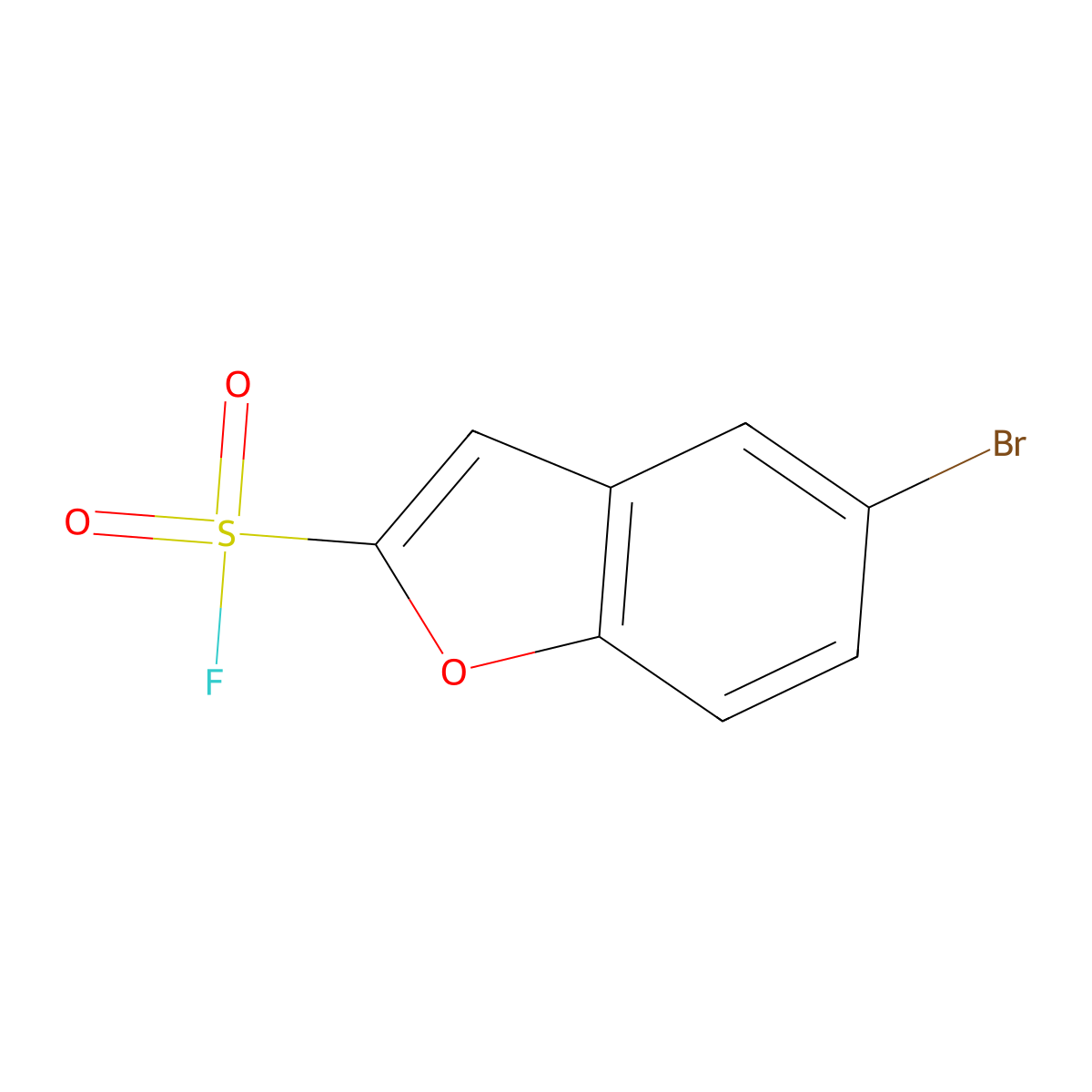5-Bromo-1-benzofuran-2-sulfonyl fluoride molecular structure, CAS 2490430-03-8