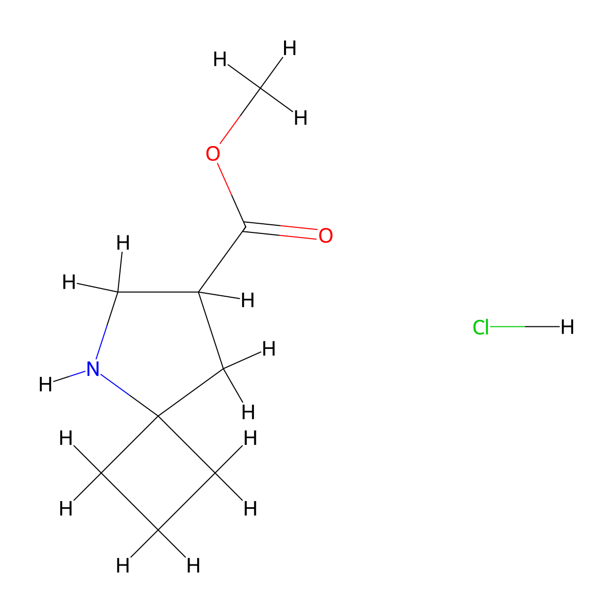 Methyl5-azaspiro[3.4]octane-7-carboxylatehydrochloride molecular structure, CAS 2490430-15-2