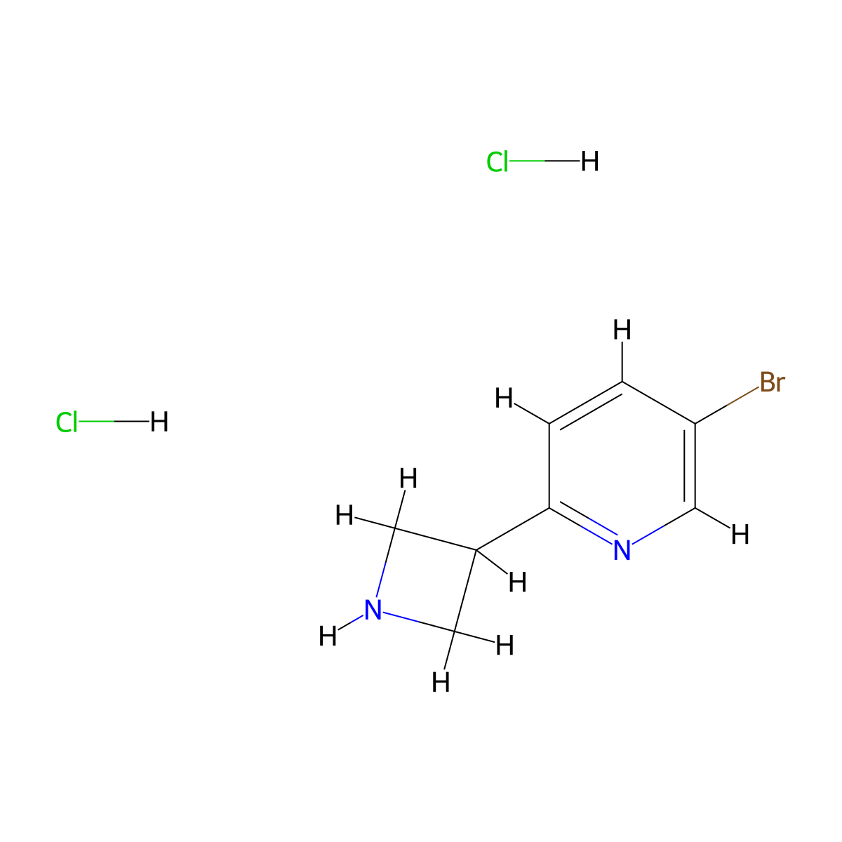 2-(Azetidin-3-yl)-5-bromopyridine dihydrochloride molecular structure, CAS 2490430-17-4
