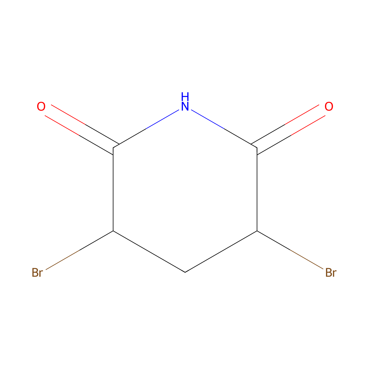 3,5-Dibromopiperidine-2,6-dione molecular structure, CAS 2490430-18-5