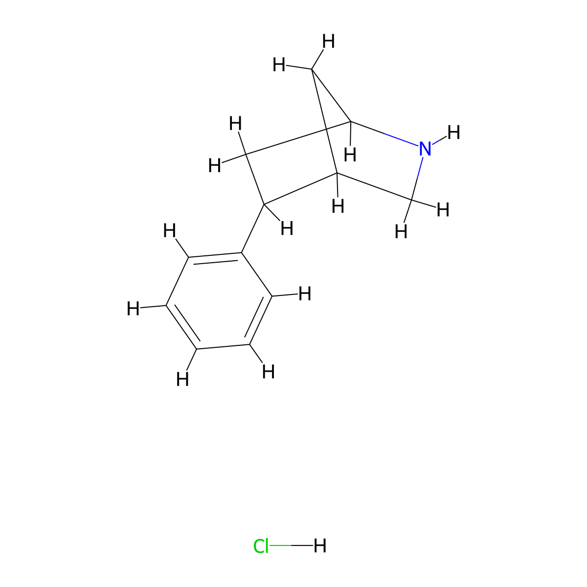 5-Phenyl-2-azabicyclo(2.2.1)heptane hydrochloride molecular structure, CAS 2490430-24-3