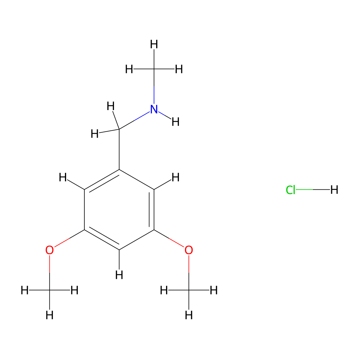 [(3,5-Dimethoxyphenyl)methyl](methyl)amine hydrochloride molecular structure, CAS 2490430-34-5