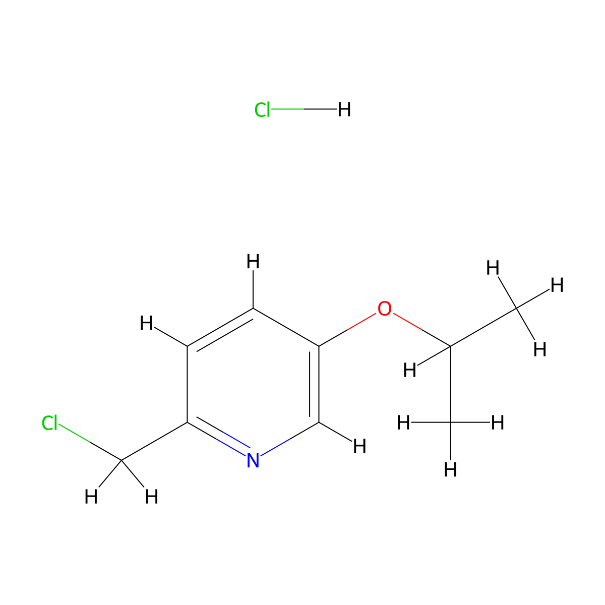 2-(Chloromethyl)-5-(propan-2-yloxy)pyridine hydrochloride molecular structure, CAS 2490431-88-2