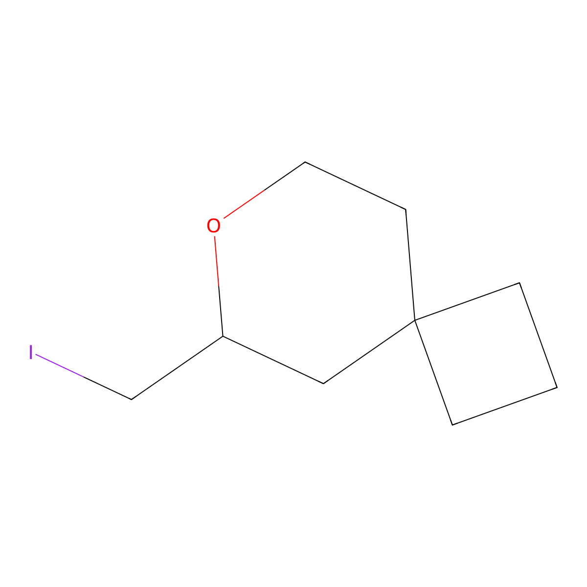 6-(Iodomethyl)-7-oxaspiro[3.5]nonane molecular structure, CAS 2490431-97-3