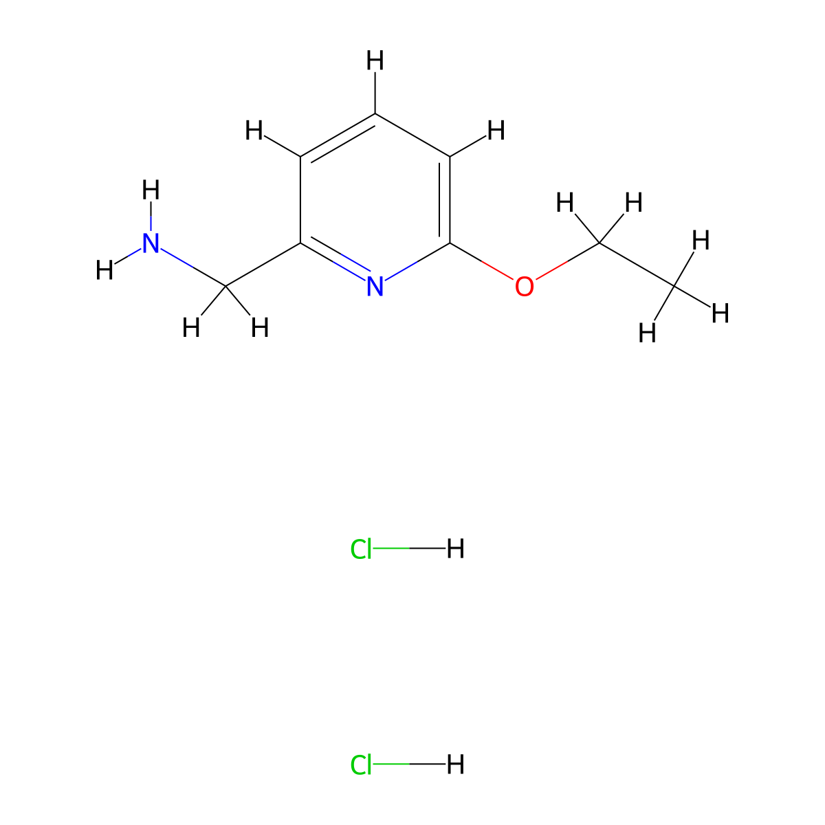 1-(6-Ethoxypyridin-2-yl)methanamine dihydrochloride molecular structure, CAS 2490432-15-8