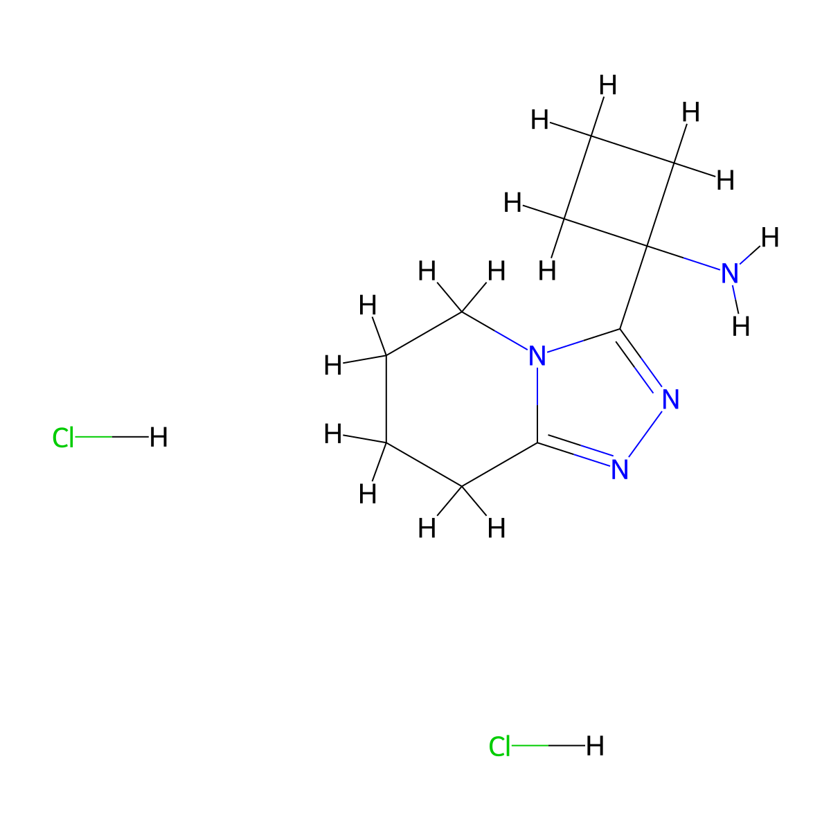 1-{5H,6H,7H,8H-[1,2,4]triazolo[4,3-a]pyridin-3-yl}cyclobutan-1-amine dihydrochloride molecular structure, CAS 2490432-25-0