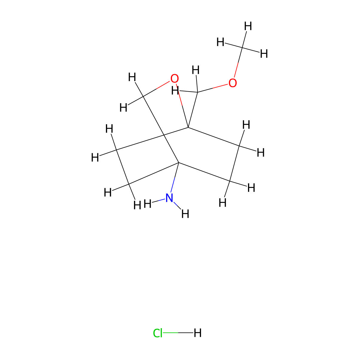1-(Methoxymethyl)-2-oxabicyclo[2.2.2]octan-4-amine hydrochloride molecular structure, CAS 2490432-61-4