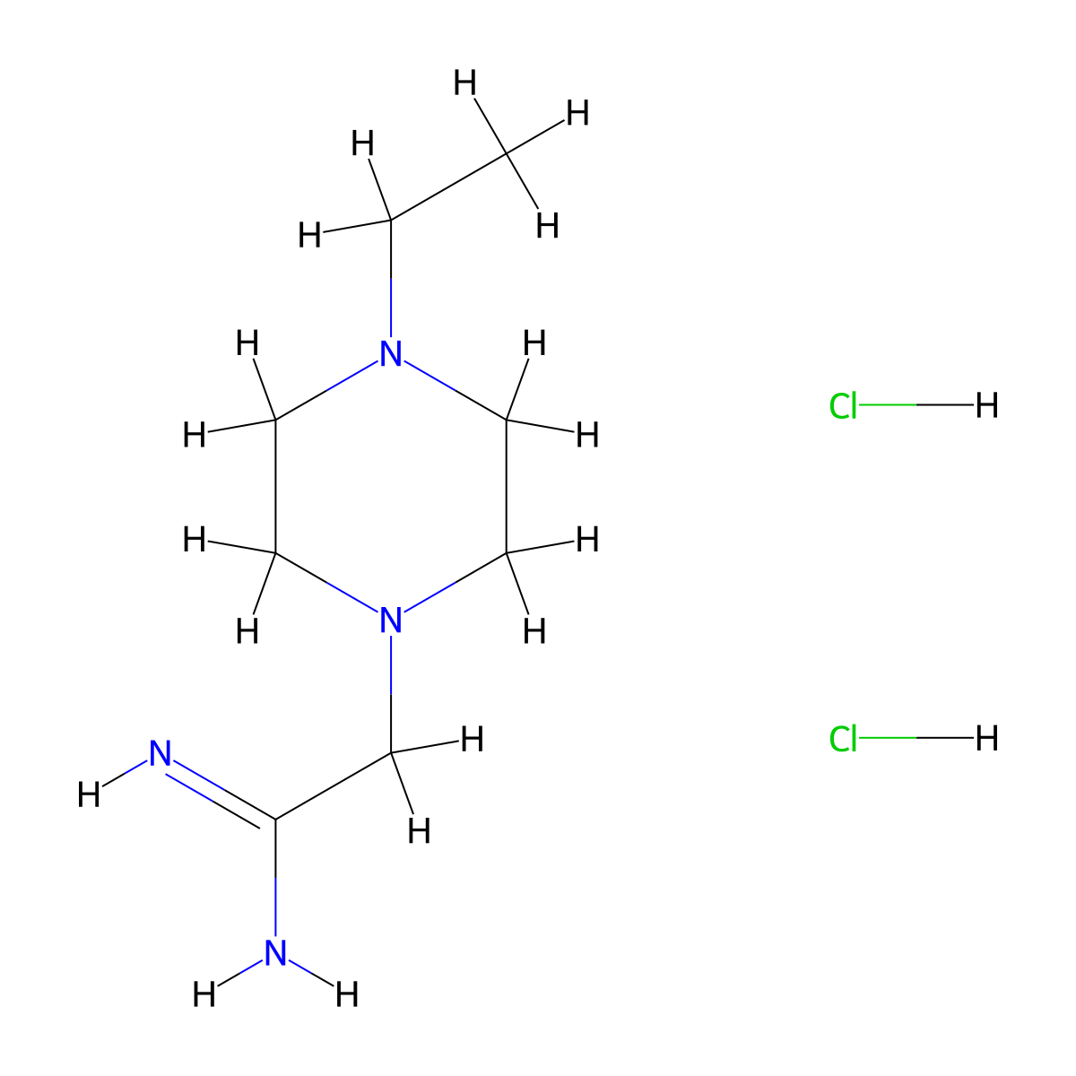 2-(4-Ethylpiperazin-1-yl)ethanimidamide dihydrochloride molecular structure, CAS 2490435-76-0