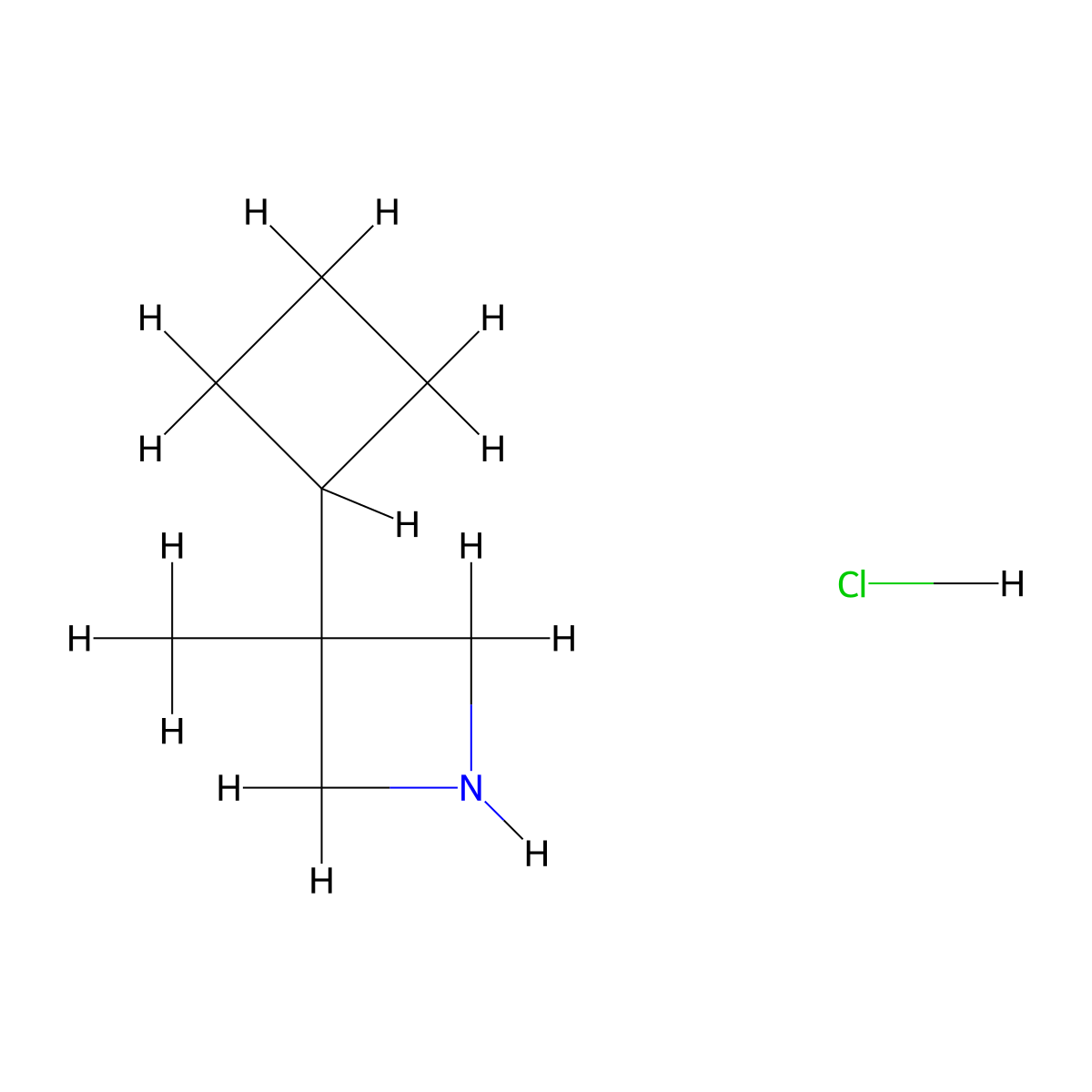 3-Cyclobutyl-3-methylazetidine hydrochloride molecular structure, CAS 2490435-79-3