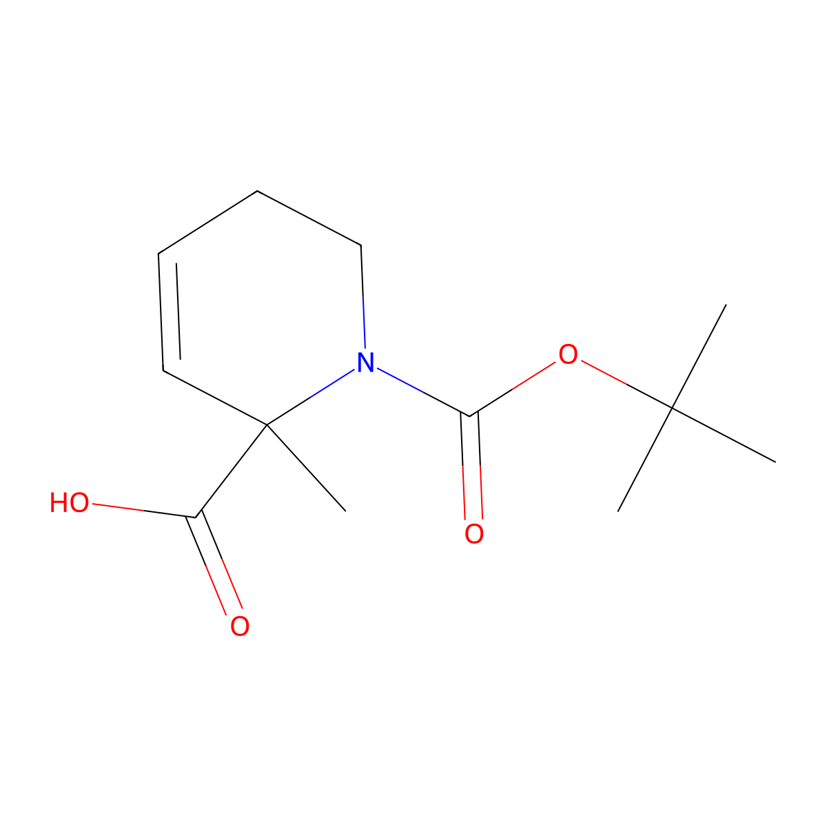 1-[(Tert-butoxy)carbonyl]-2-methyl-1,2,5,6-tetrahydropyridine-2-carboxylicacid molecular structure, CAS 2490435-83-9