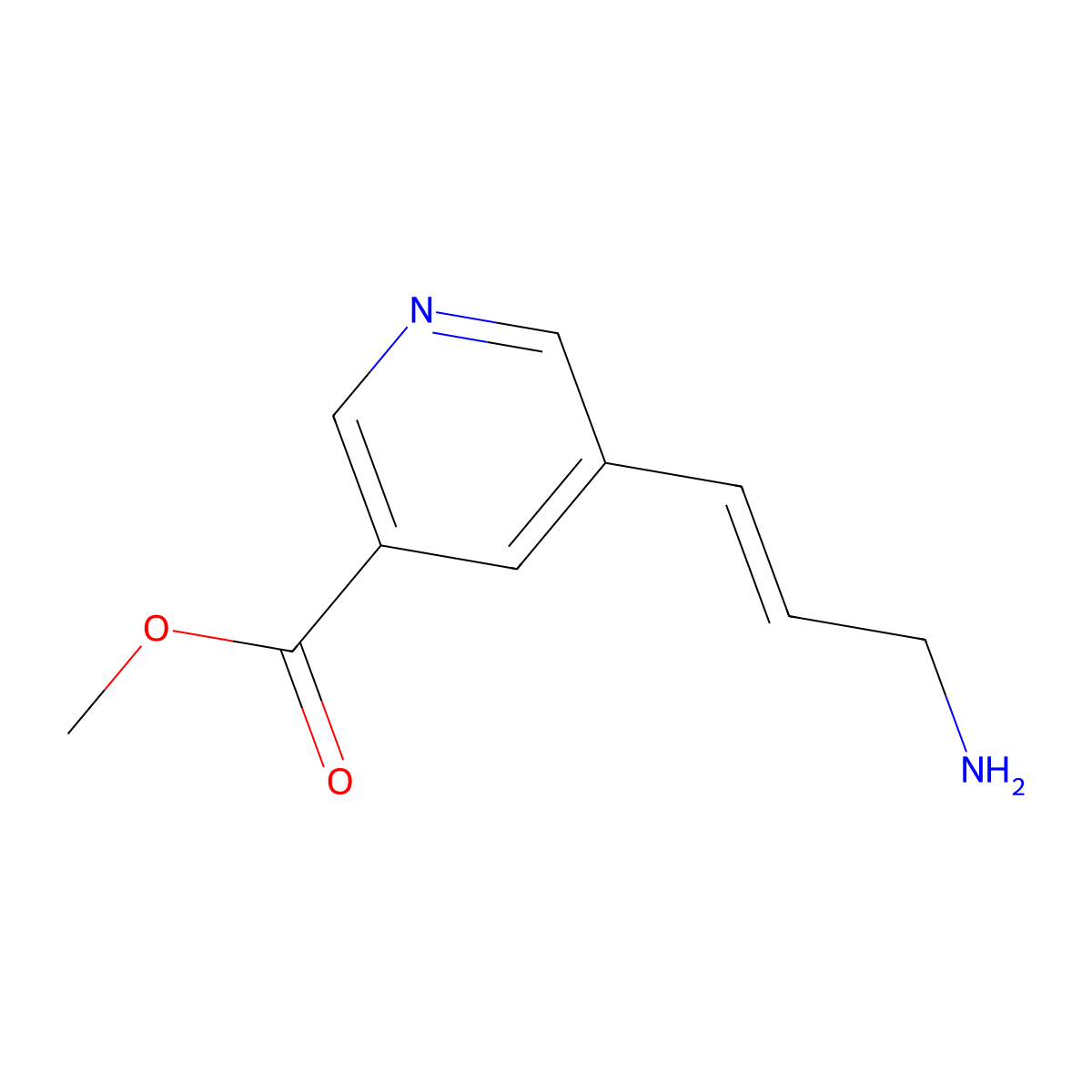 Methyl 5-(3-aminoprop-1-en-1-yl)pyridine-3-carboxylate molecular structure, CAS 2490442-00-5