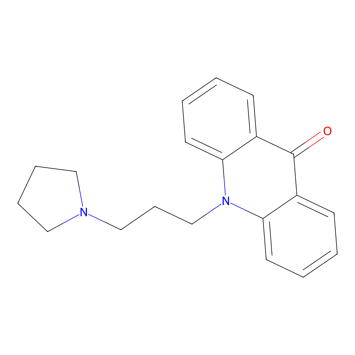 10-[3-(Pyrrolidin-1-yl)propyl]-9,10-dihydroacridin-9-one molecular structure, CAS 2490478-72-1