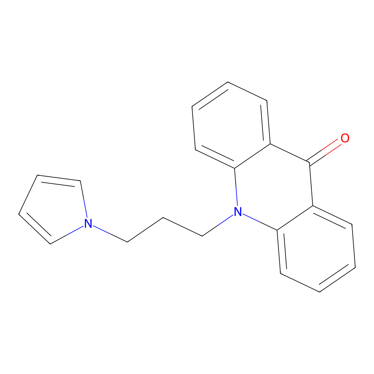 10-[3-(1H-pyrrol-1-yl)propyl]-9,10-dihydroacridin-9-one molecular structure, CAS 2490478-73-2