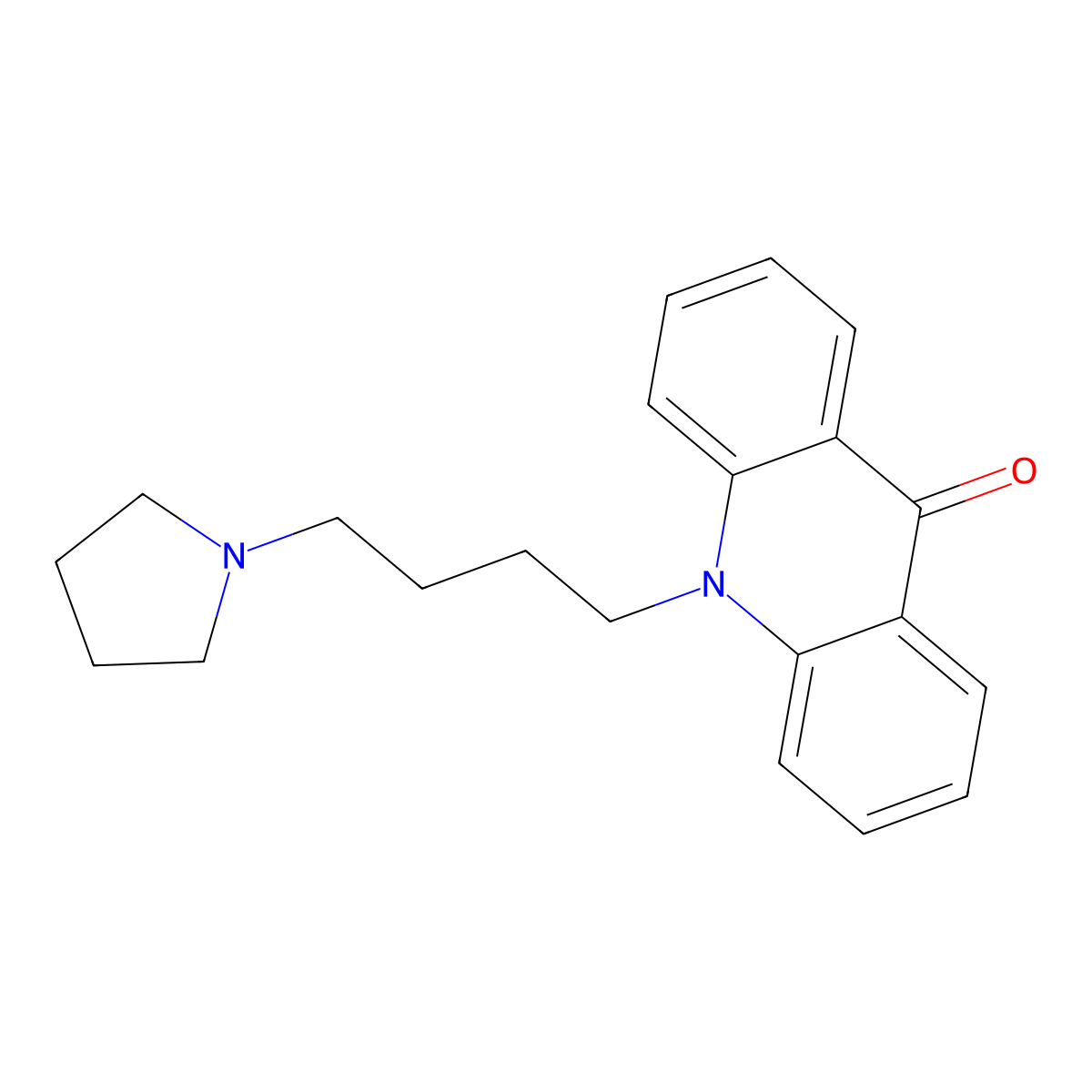 10-[4-(Pyrrolidin-1-yl)butyl]-9,10-dihydroacridin-9-one molecular structure, CAS 2490478-76-5
