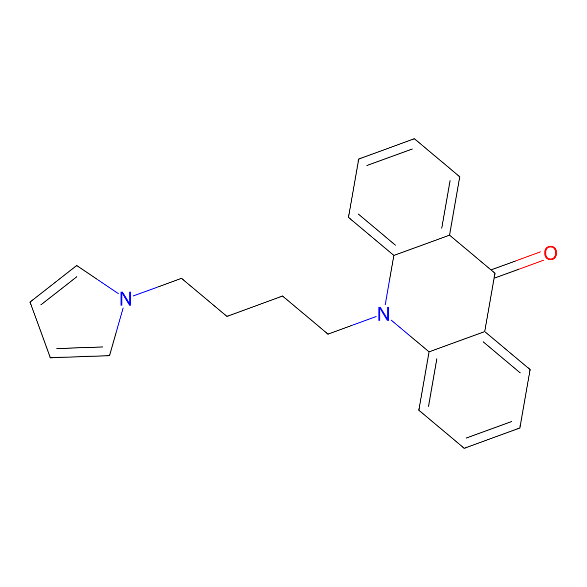 10-[4-(1H-pyrrol-1-yl)butyl]-9,10-dihydroacridin-9-one molecular structure, CAS 2490478-77-6