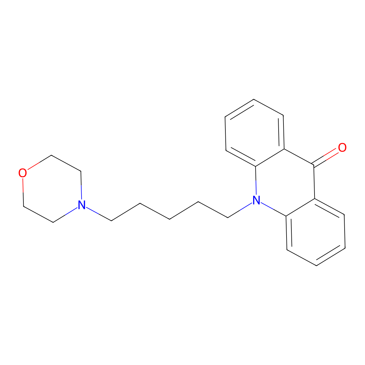 10-[5-(Morpholin-4-yl)pentyl]-9,10-dihydroacridin-9-one molecular structure, CAS 2490478-82-3