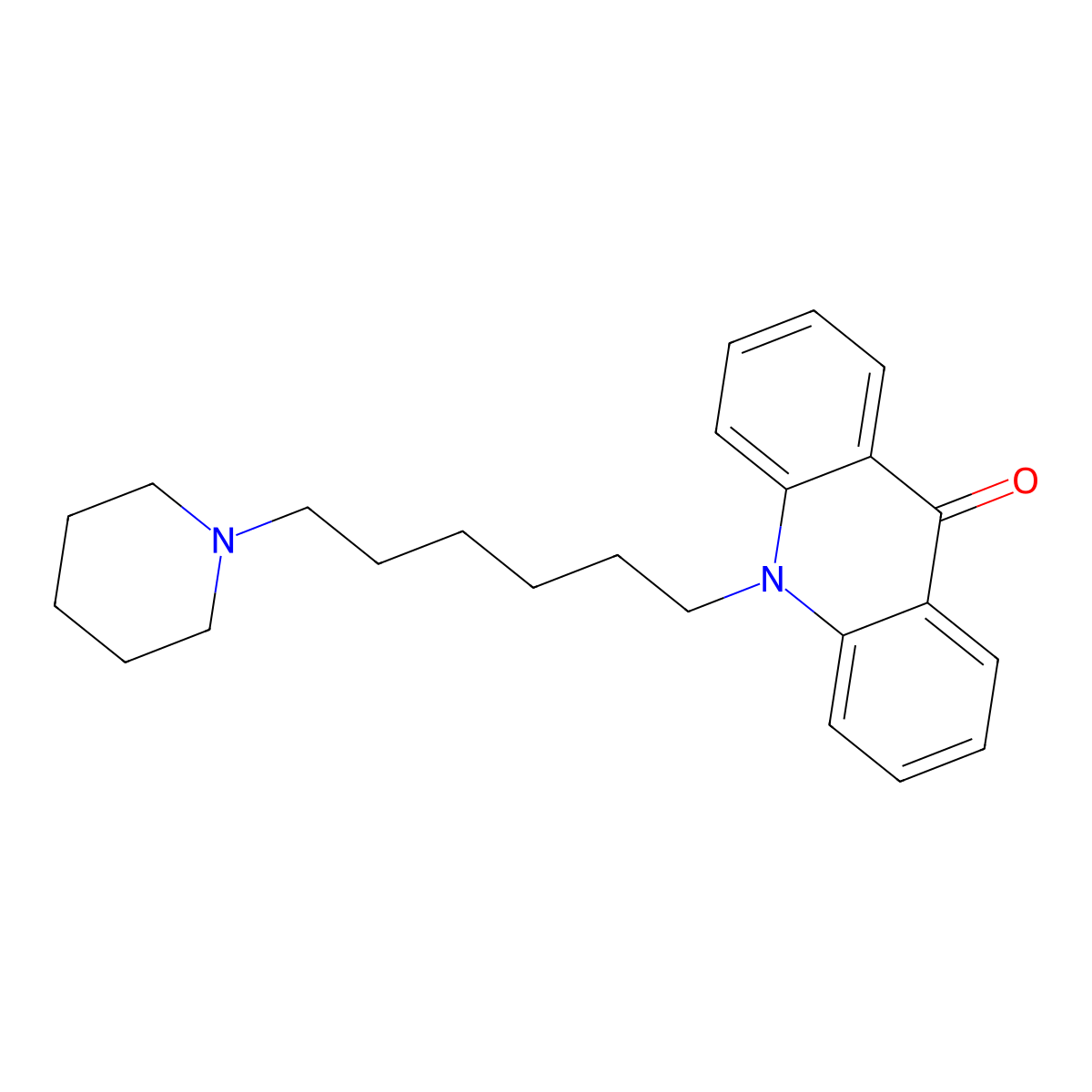 10-[6-(Piperidin-1-yl)hexyl]-9,10-dihydroacridin-9-one molecular structure, CAS 2490478-88-9