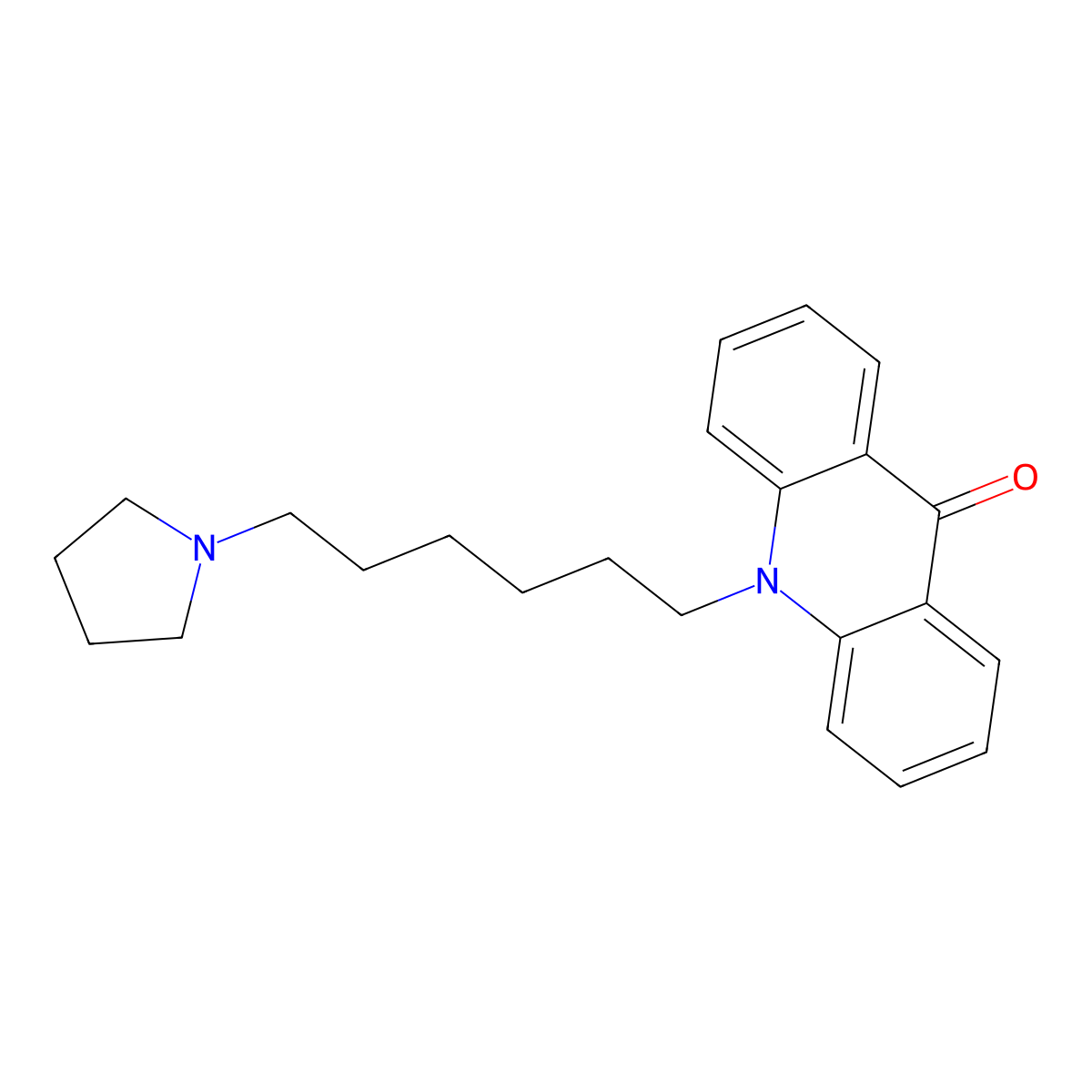 10-[6-(Pyrrolidin-1-yl)hexyl]-9,10-dihydroacridin-9-one molecular structure, CAS 2490478-91-4