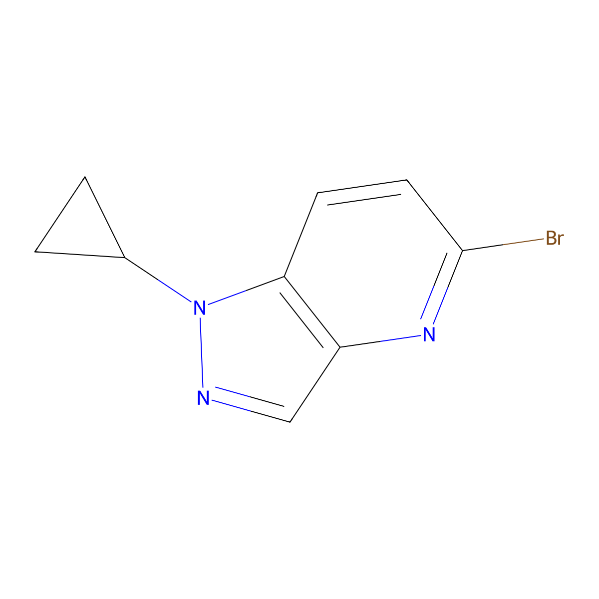 5-Bromo-1-cyclopropyl-1H-pyrazolo[4,3-b]pyridine molecular structure, CAS 2490501-41-0