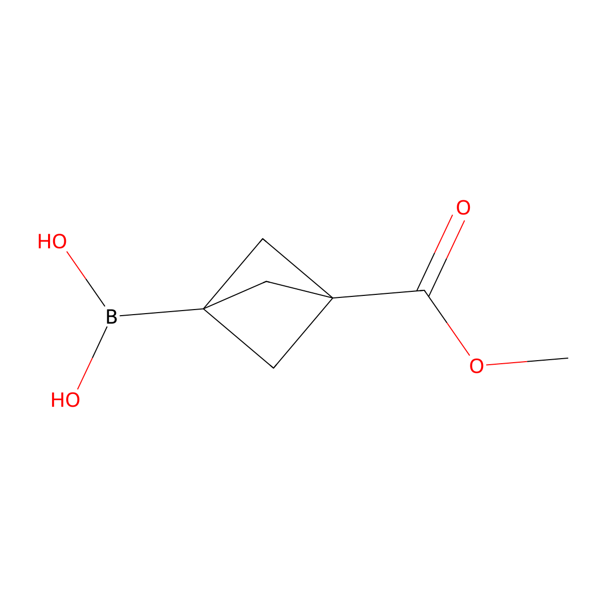 (3-(Methoxycarbonyl)bicyclo[1.1.1]pentan-1-YL)boronic acid molecular structure, CAS 2490576-88-8