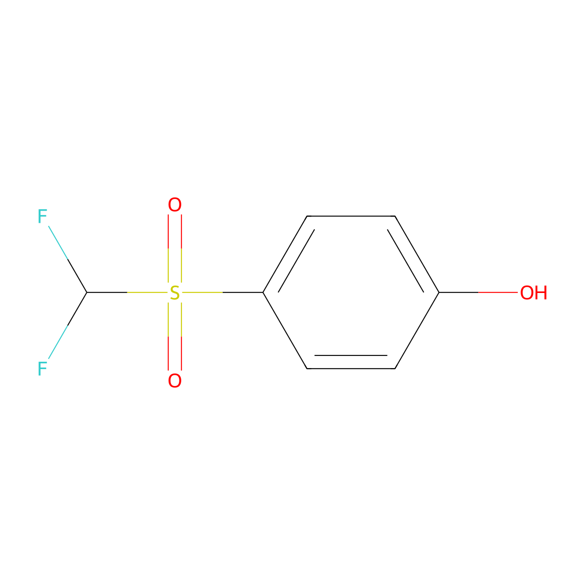 4-[(Difluoromethyl)sulfonyl]phenol molecular structure, CAS 24906-81-8