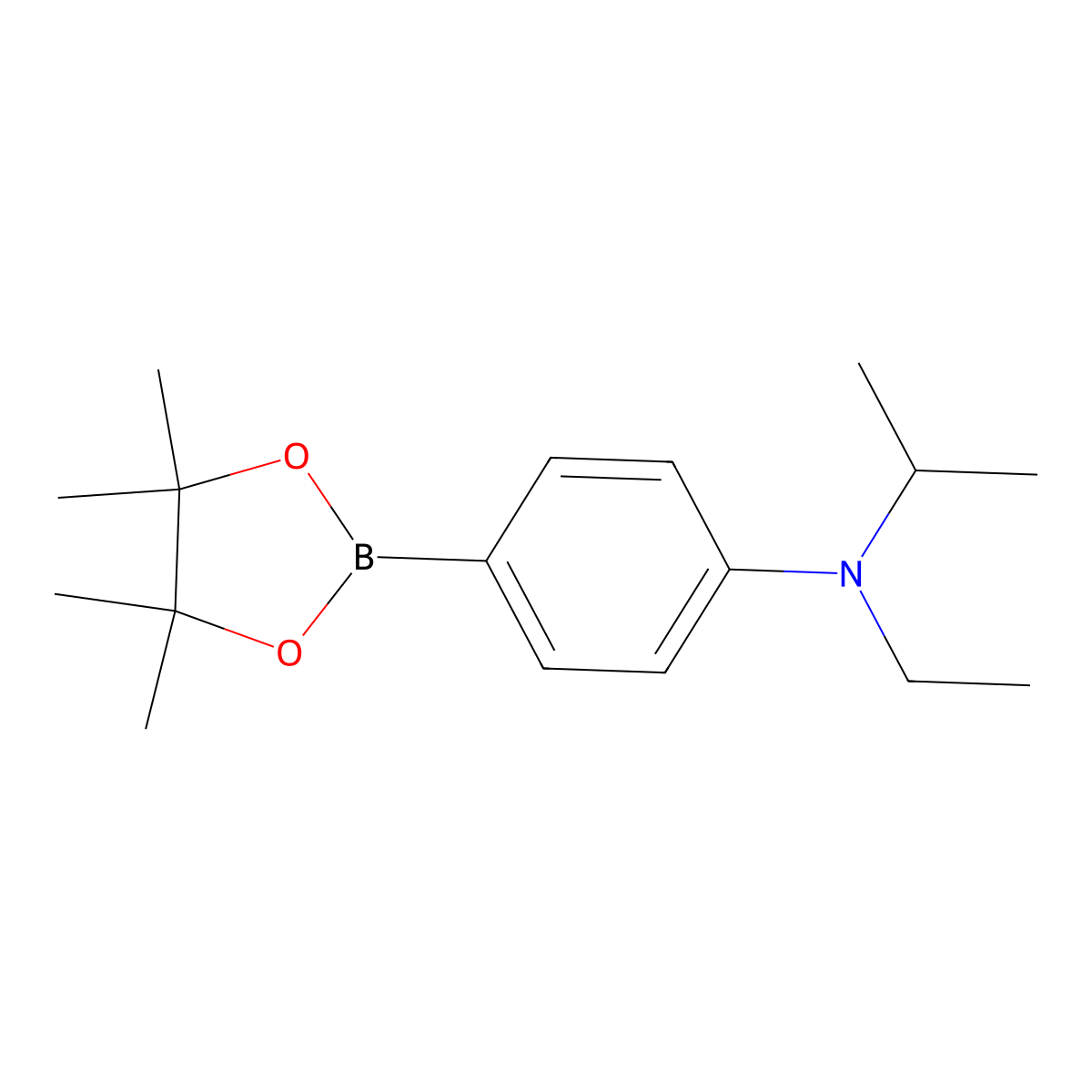 N-Ethyl-N-isopropyl-4-(4,4,5,5-tetramethyl-1,3,2-dioxaborolan-2-yl)aniline molecular structure, CAS 2490665-89-7