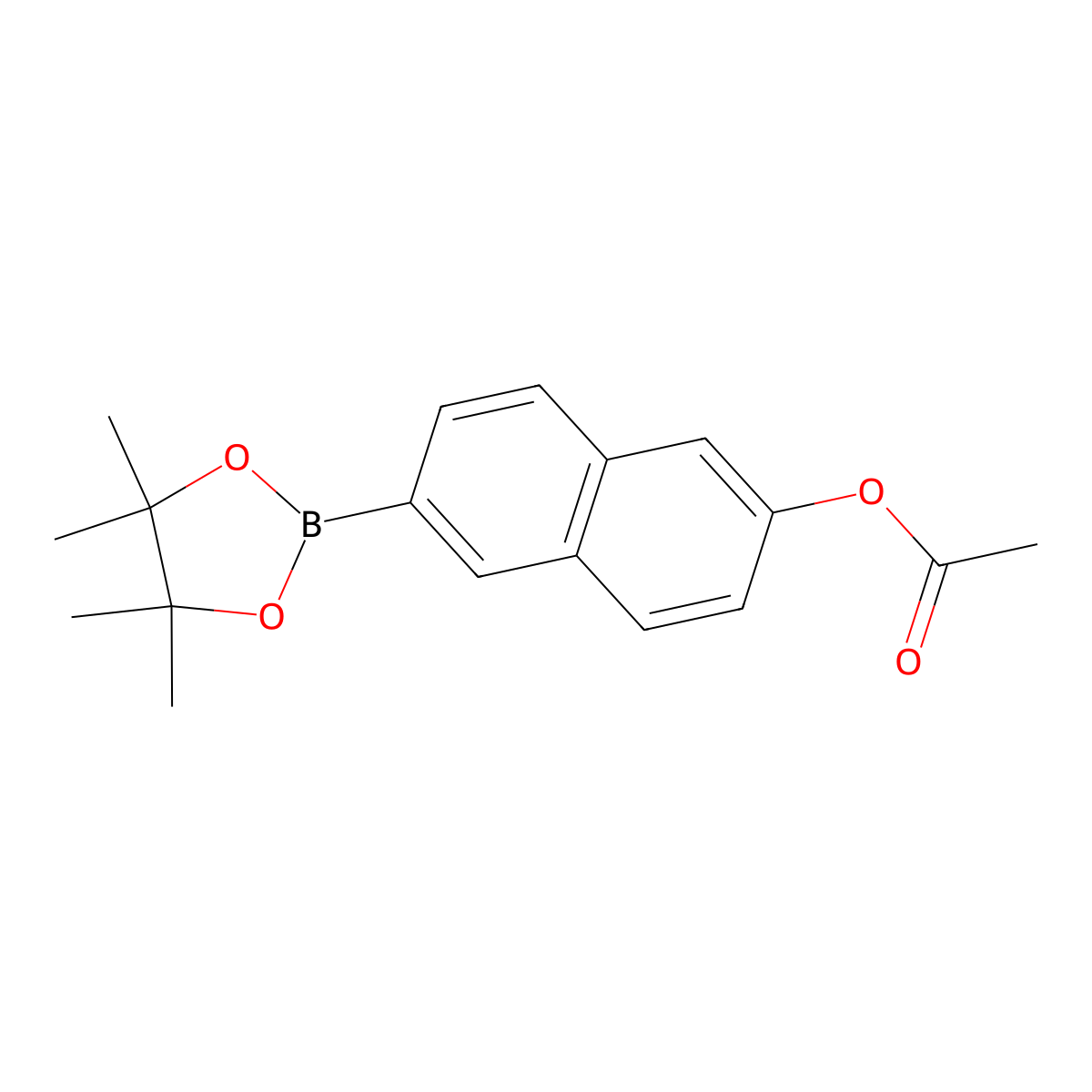 6-(Tetramethyl-1,3,2-dioxaborolan-2-yl)naphthalen-2-yl acetate molecular structure, CAS 2490666-18-5