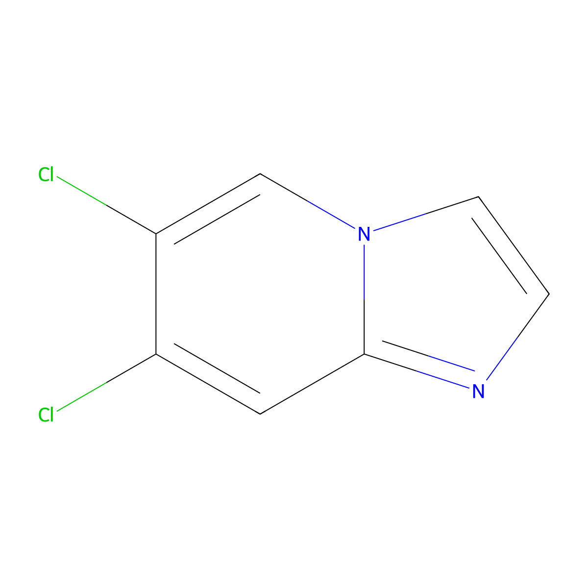 Imidazo[1,2-a]pyridine, 6,7-dichloro- molecular structure, CAS 2490667-86-0
