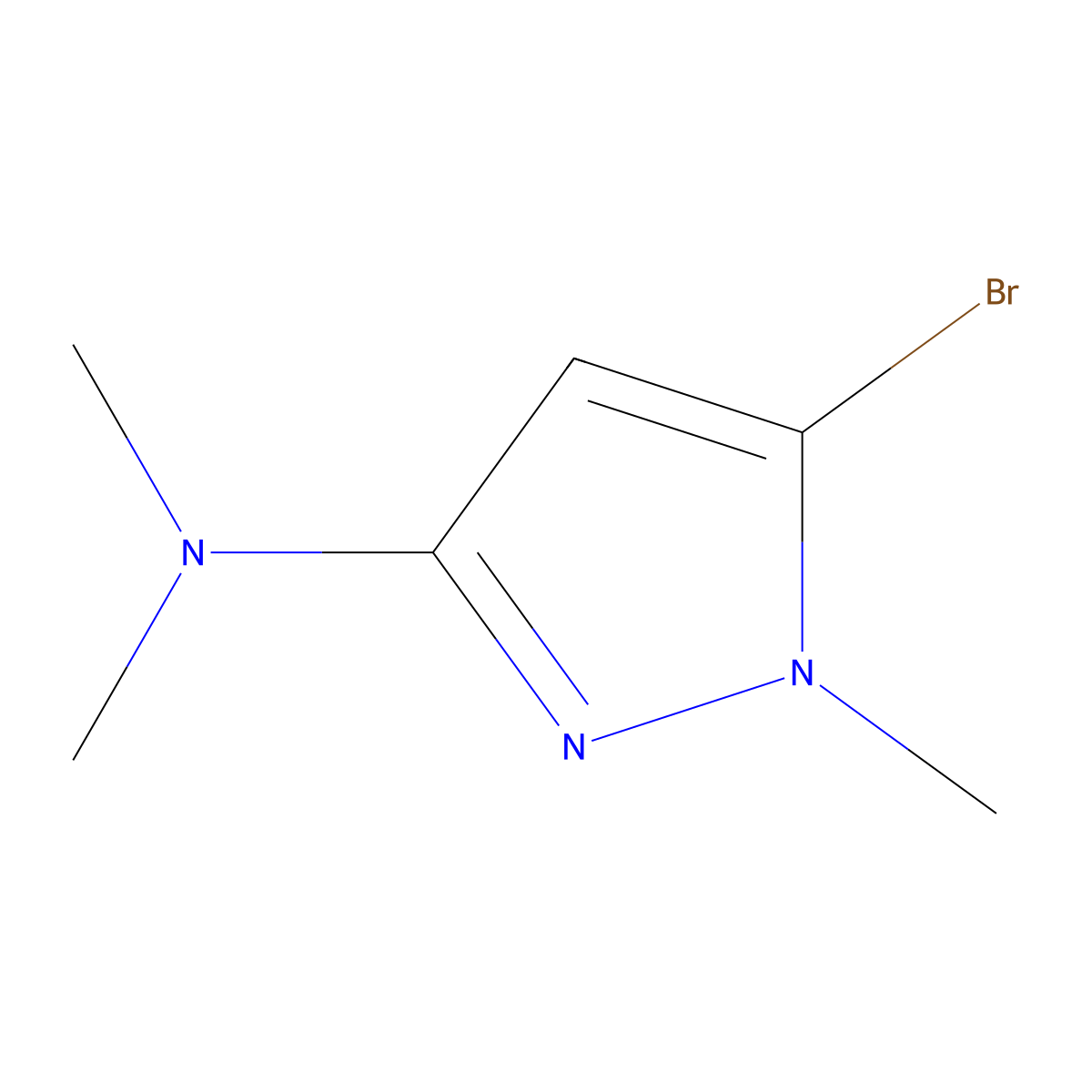 5-Bromo-N,N,1-trimethyl-1H-pyrazol-3-amine molecular structure, CAS 2490680-10-7