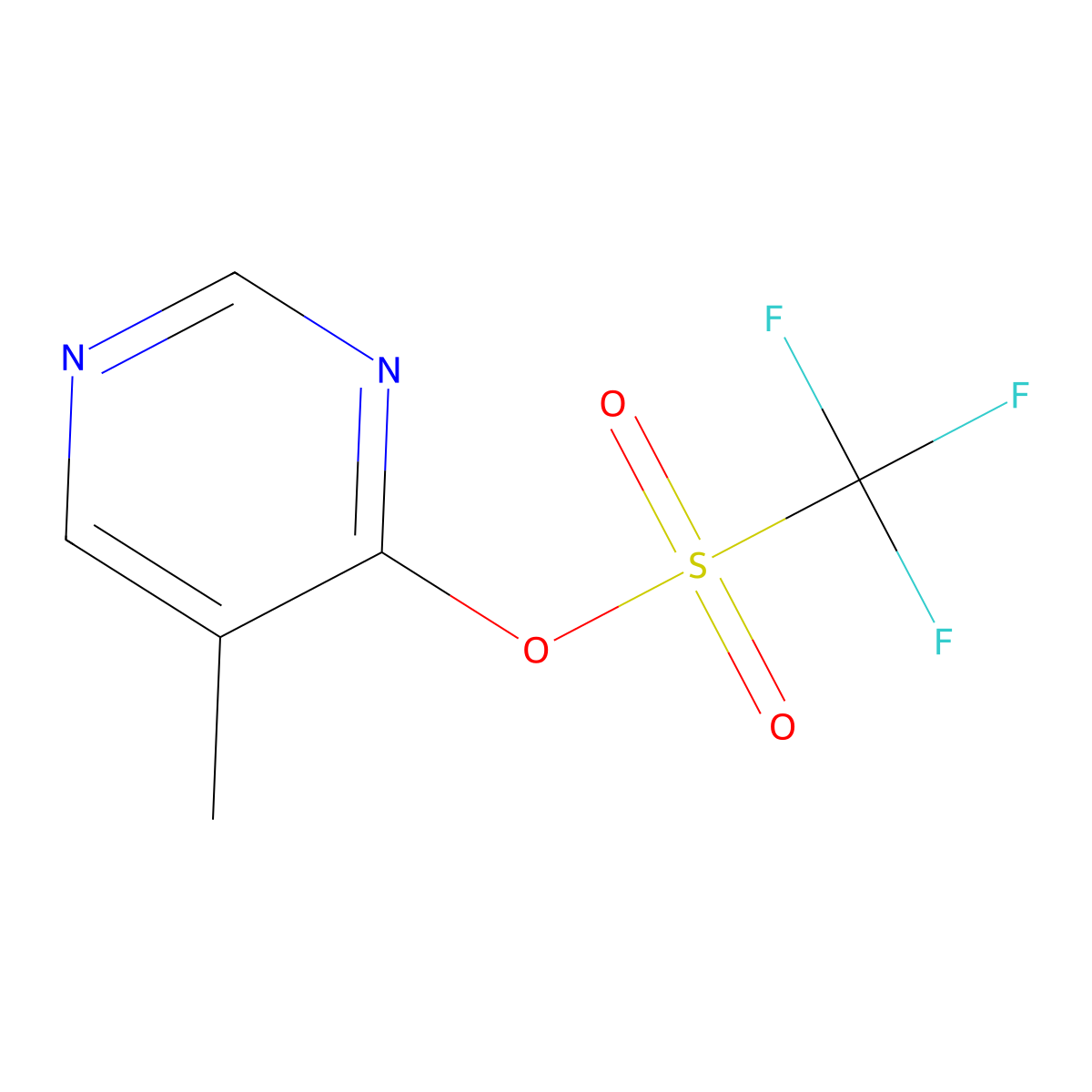 5-Methyl-4-pyrimidinyl 1,1,1-trifluoromethanesulfonate molecular structure, CAS 2490680-54-9