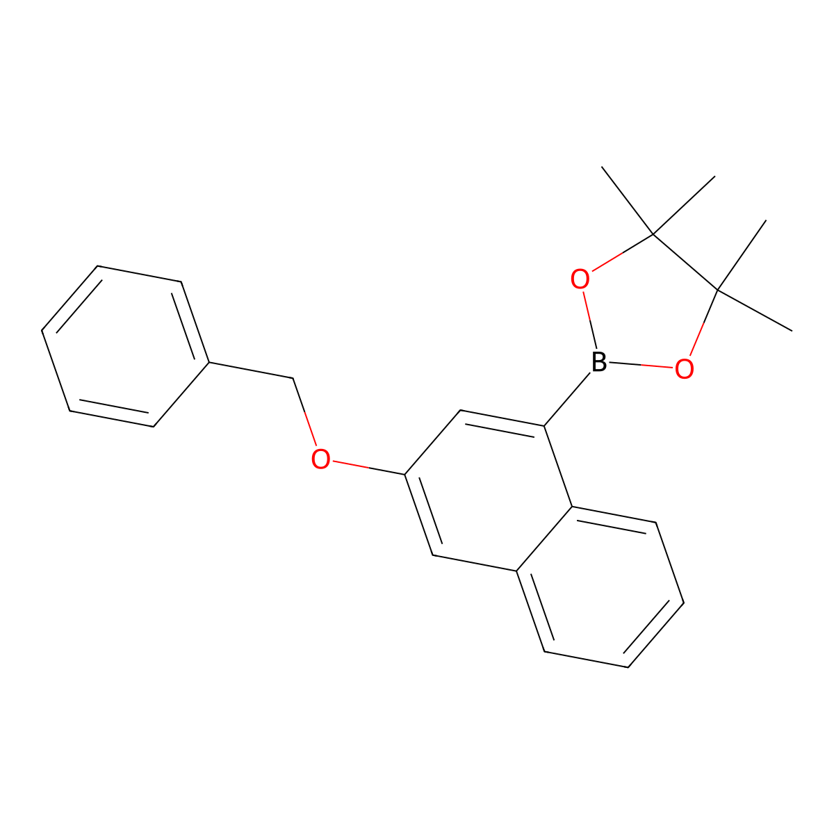 2-(3-(Benzyloxy)naphthalen-1-yl)-4,4,5,5-tetramethyl-1,3,2-dioxaborolane molecular structure, CAS 2490690-88-3