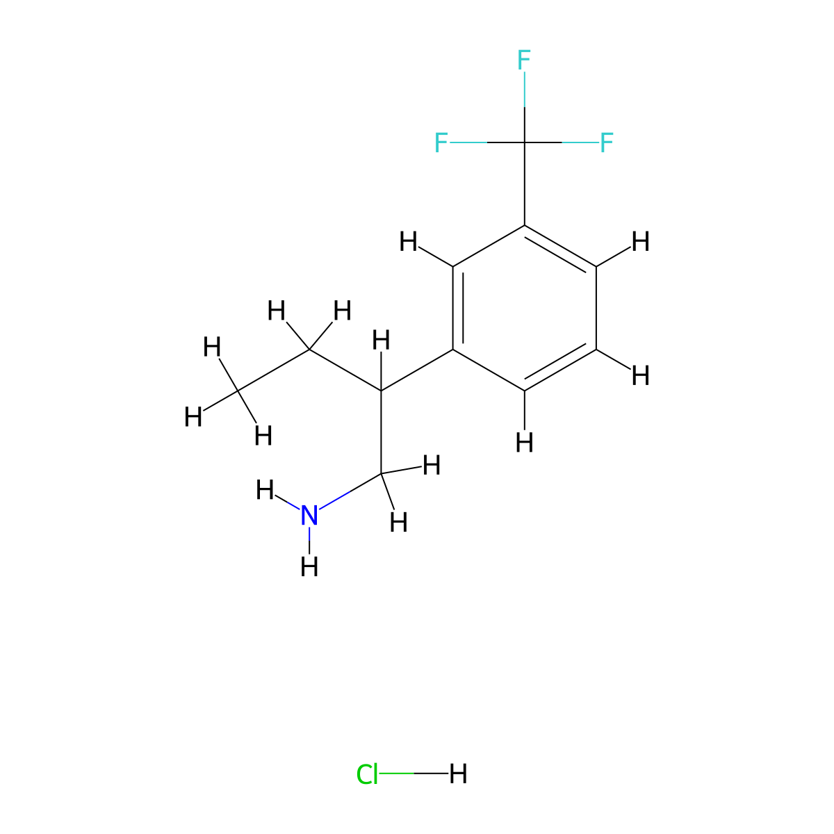 2-[3-(Trifluoromethyl)phenyl]butan-1-amine hydrochloride molecular structure, CAS 2490698-03-6