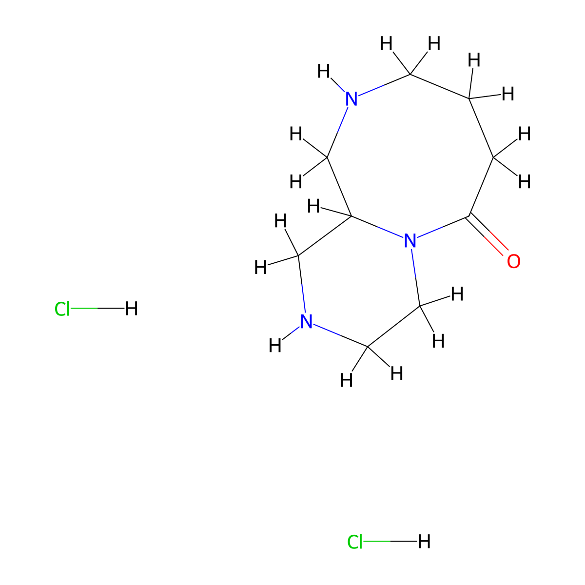 decahydro-1H-pyrazino[1,2-a][1,4]diazocin-6-one dihydrochloride molecular structure, CAS 2490698-13-8