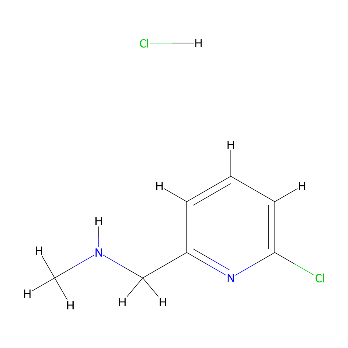 [(6-Chloropyridin-2-yl)methyl](methyl)amine hydrochloride molecular structure, CAS 2490698-40-1
