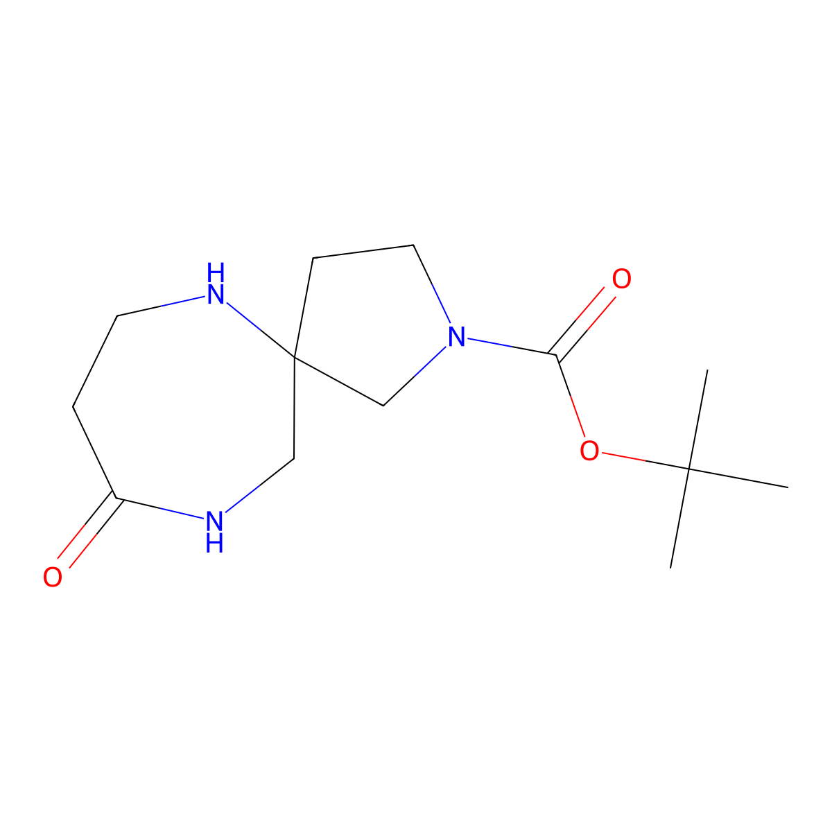 Tert-butyl 9-oxo-2,6,10-triazaspiro[4.6]undecane-2-carboxylate molecular structure, CAS 2490698-44-5