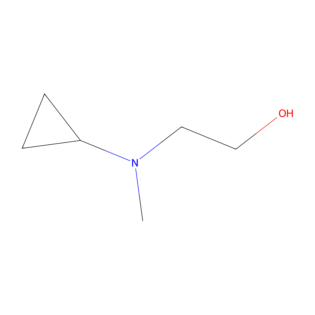 2-[Cyclopropyl(methyl)amino]ethan-1-ol molecular structure, CAS 24907-48-0