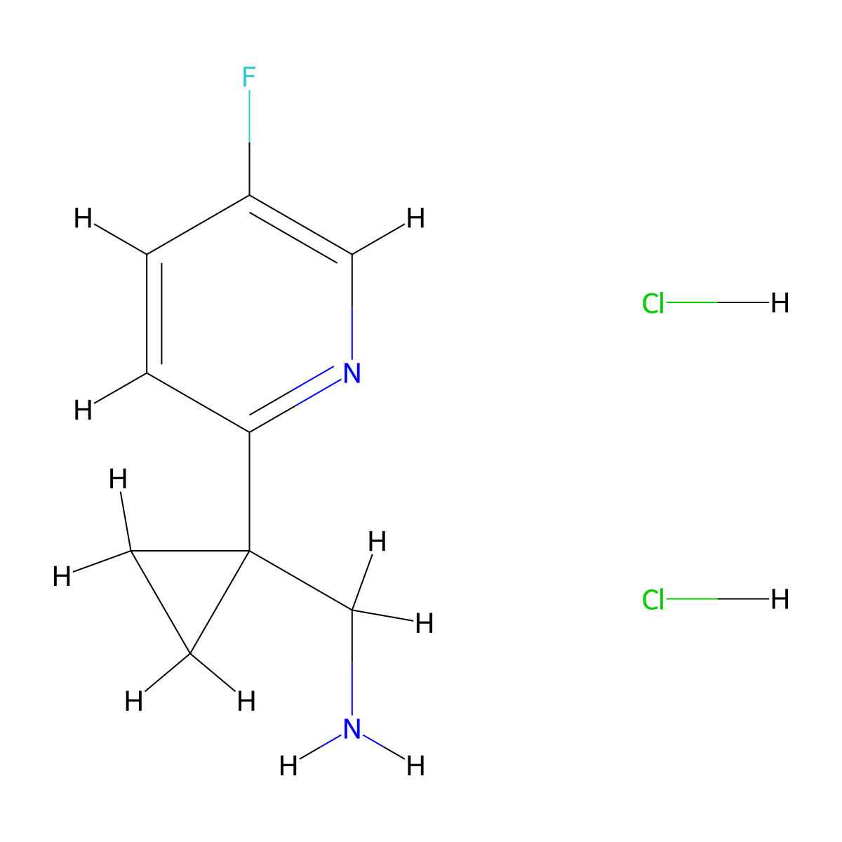 1-[1-(5-Fluoropyridin-2-yl)cyclopropyl]methanamine dihydrochloride molecular structure, CAS 2490704-89-5