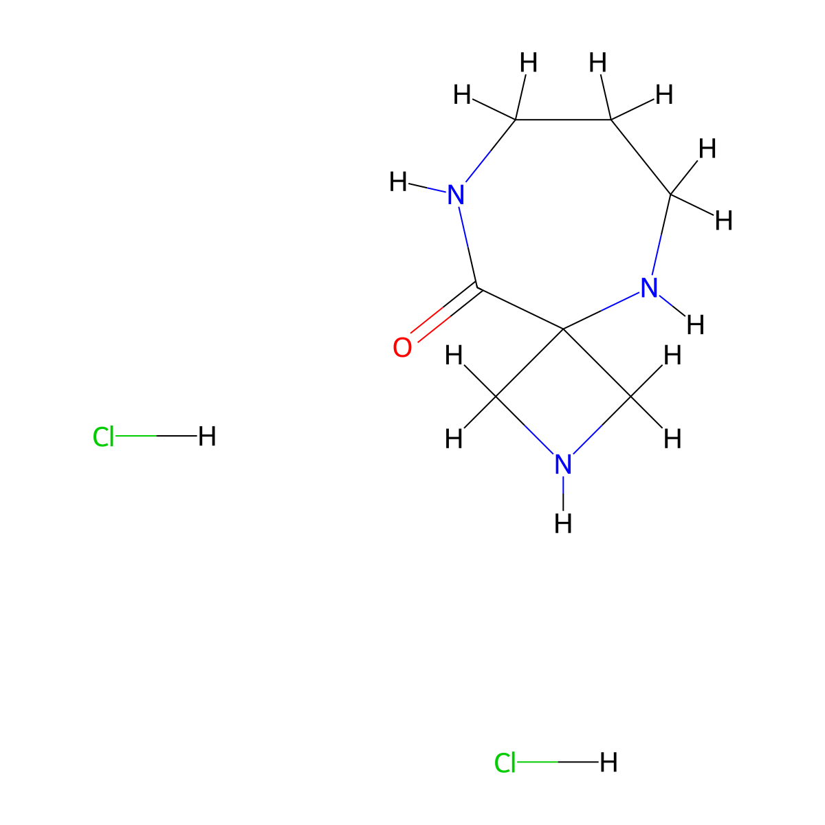 2,5,9-Triazaspiro[3.6]decan-10-one dihydrochloride molecular structure, CAS 2490704-90-8