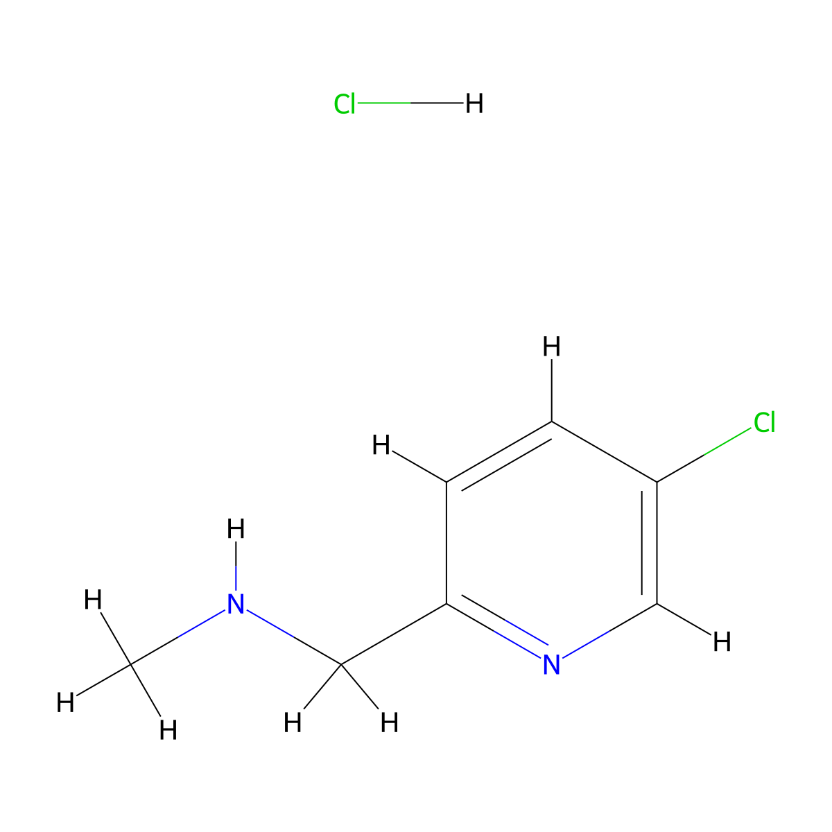 [(5-Chloropyridin-2-yl)methyl](methyl)amine hydrochloride molecular structure, CAS 2490704-96-4